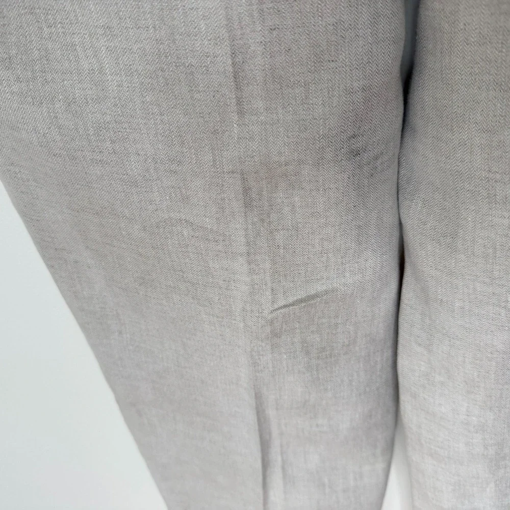 Murano Linen Pleated Pants Mens Beige Size 38 x 32 | RN58909
